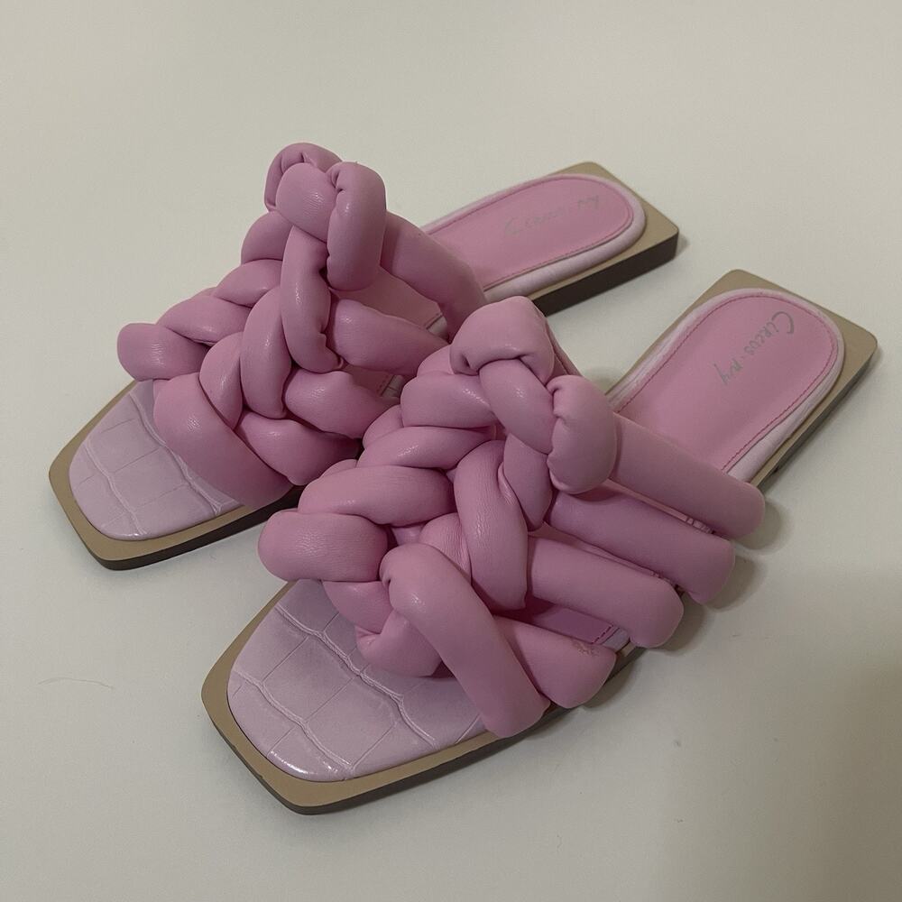 NWOT Circus NY by Sam Edelman Ida Padded & Braided Flat Sandal pink size 6.5